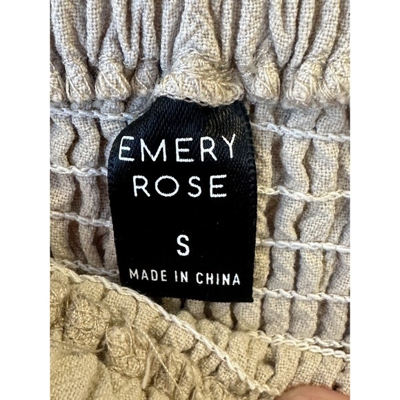 Gouchos Emery Rose SzS 100%cotton Tan Wide Leg Zand Waist Band 3.5 I 23 L32 NICE - Picture 5 of 11